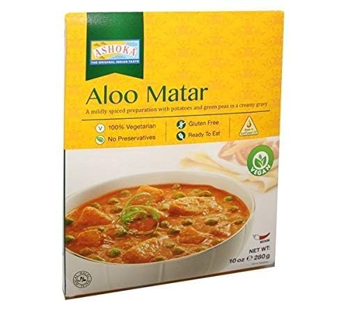 Ashoka Aloo Matar - (mildy spiced preparation with potatoes and green peas in a creamy gravy) - 280g - (pack of 3)