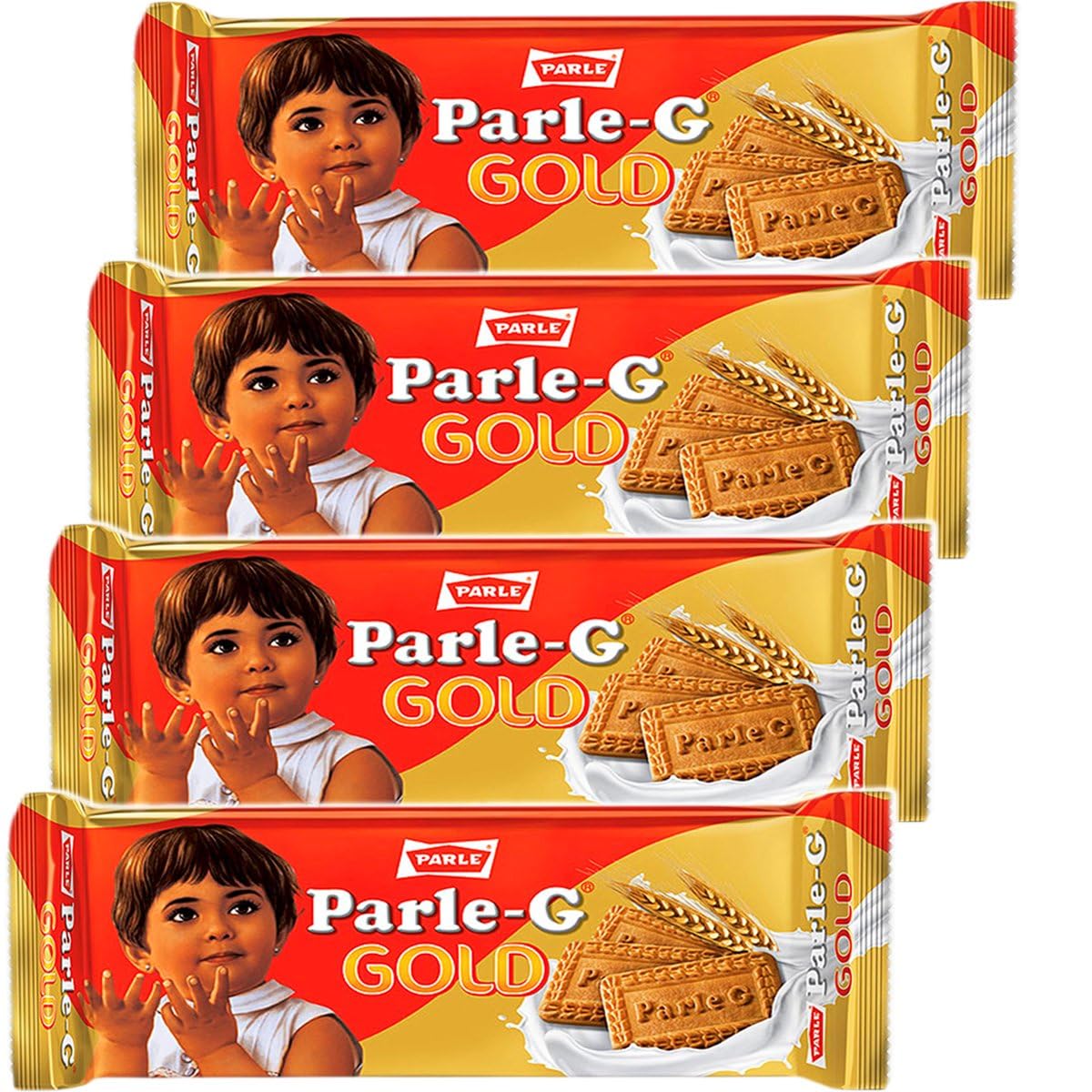 Parle-G Gold Premium Biscuit, 125g/4.41oz (4 PACK)