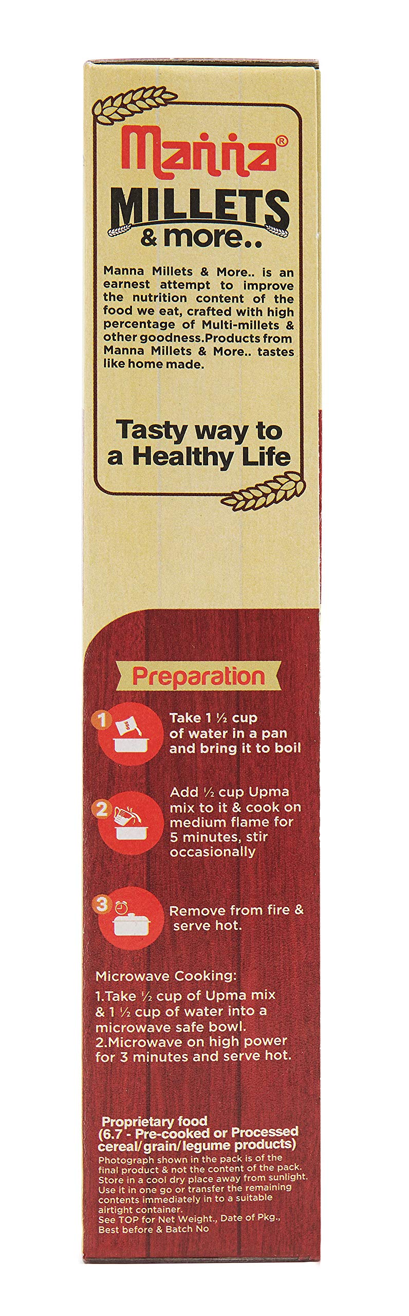 Manna Ready To Cook Millet Upma 6 oz