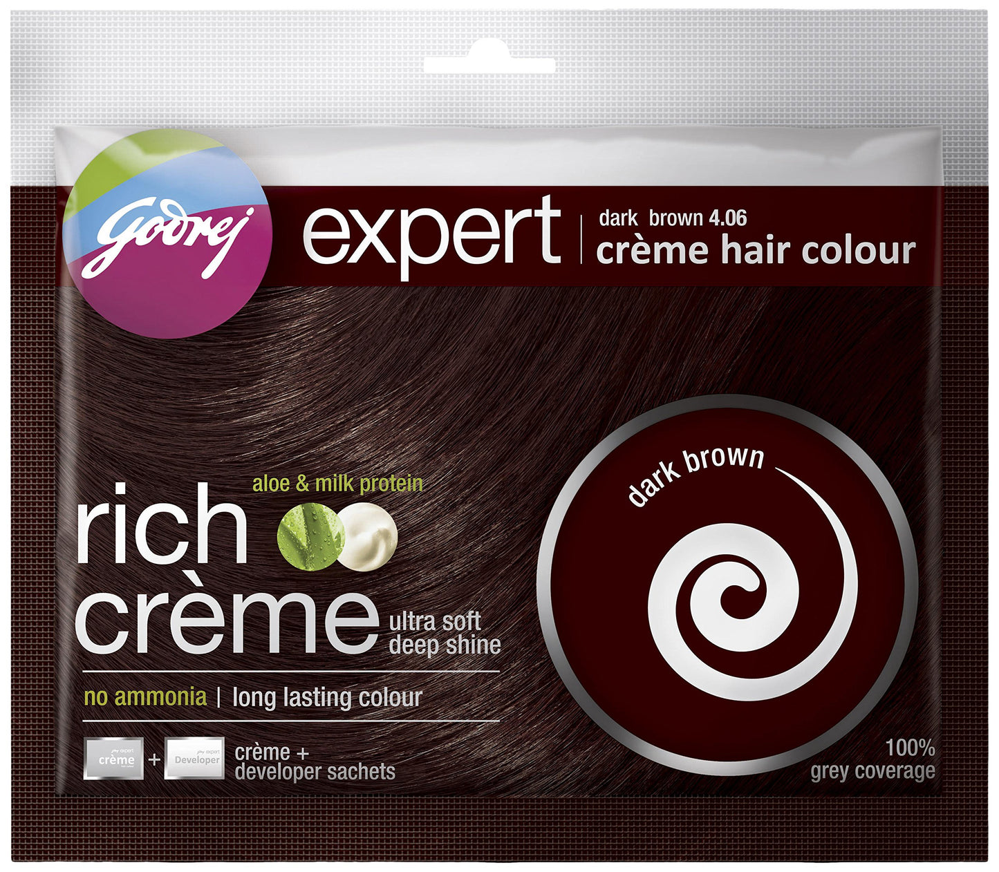 Godrej Expert Creme Hair Colour Dark Brown 20g+20ml
