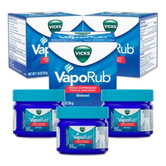 Vicks VapoRub, Chest Rub Ointment, Relief from Cough, Cold, Aches, & Pains with Original Medicated Vicks Vapors, Topical Cough Suppressant, 1.76 Ounce (Pack of 3)