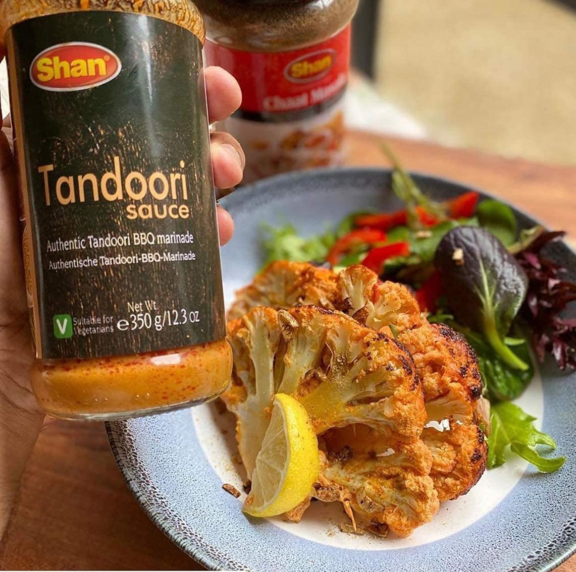 Shan Tandoori Cooking Sauce 12.3oz (350g) - Simmer Sauce for Tandoori Style BBQ Marinade - Easy to Cook Delicious Meal at Home - Suitable for Vegetarians