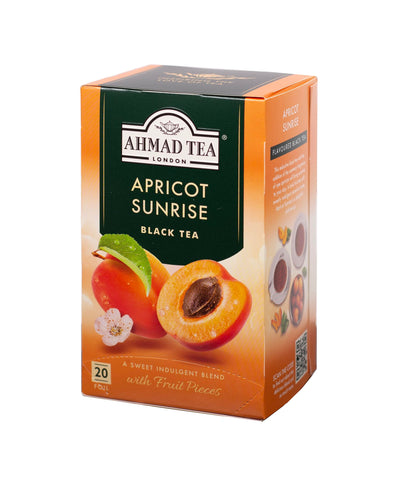 Ahmad Tea Black Tea, Apricot Sunrise Teabags, 20 ct (Pack of 6) - Caffeinated & Sugar-Free