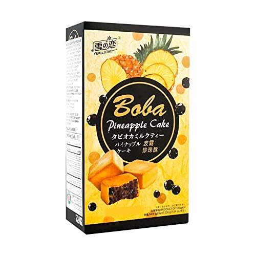 YUKI/LOVE Boba Pineapple Cake, 7.05 Ounce