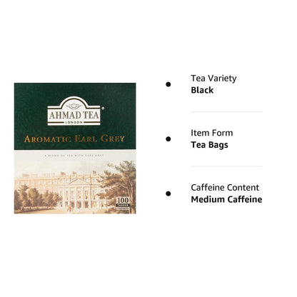 Ahmad Aromatic Earl Grey 100 tea bags
