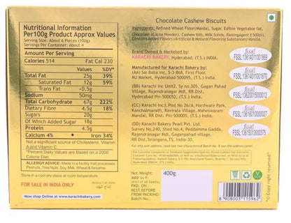 Karachi Bakery Chocolatge Cashew