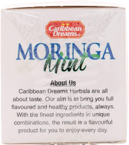 Caribbean Dreams Moringa Mint Natural Herbal Tea 20 Tea Bags