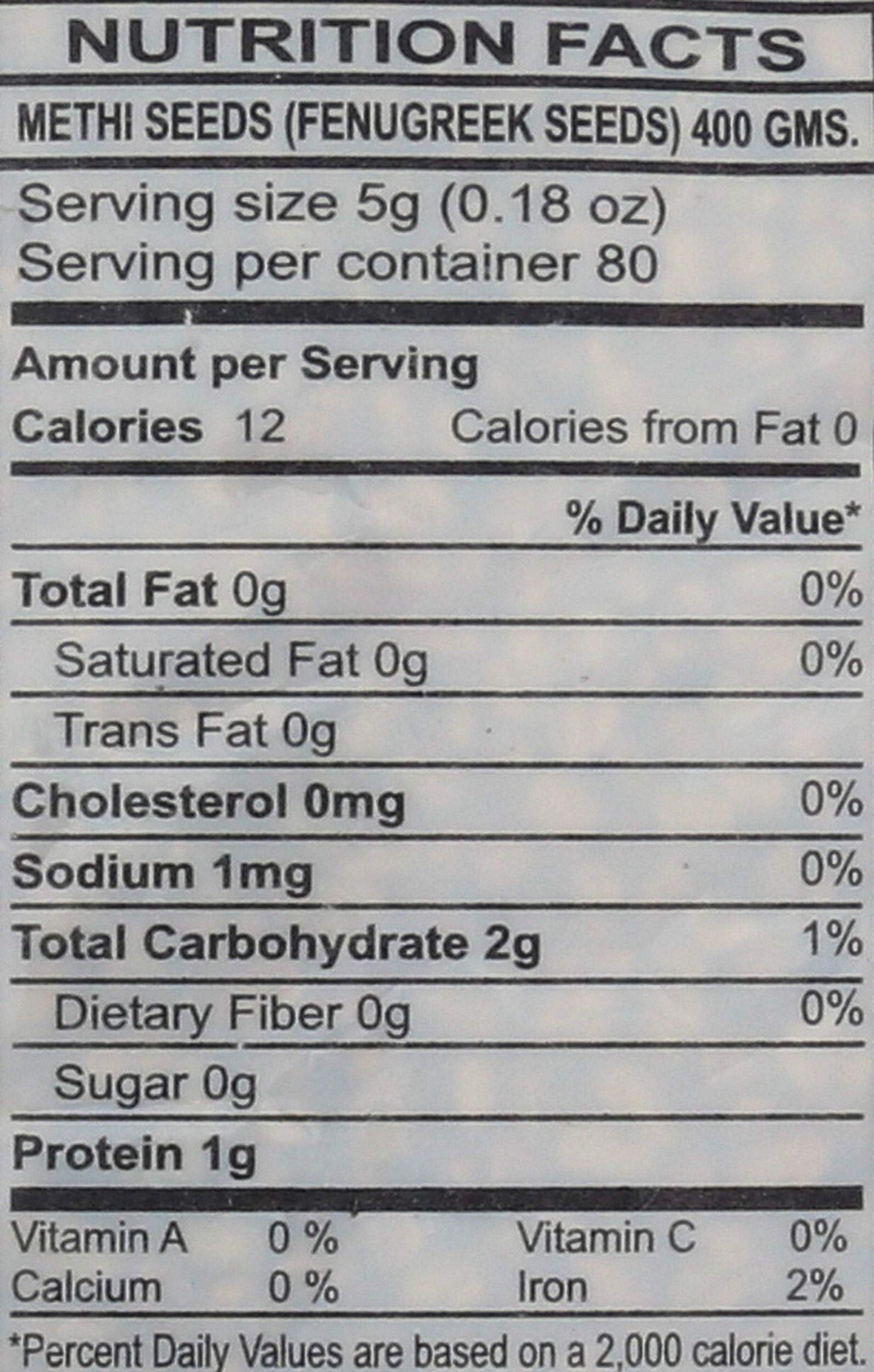 Swad Methi Seeds 400 gms - Food / Masala / Dal