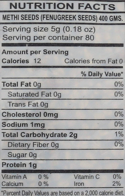 Swad Methi Seeds 400 gms - Food / Masala / Dal