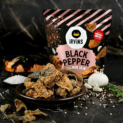 IRVINS Salted Egg Black Pepper Salmon Skin Chips Crisps 105g