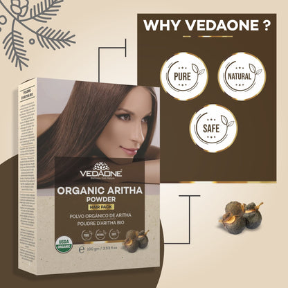 Vedaone Organic Aritha Hair Powder 100gm