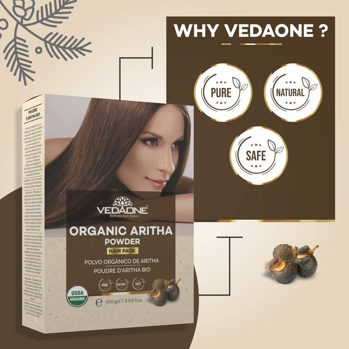 Vedaone Organic Aritha Hair Powder 100gm