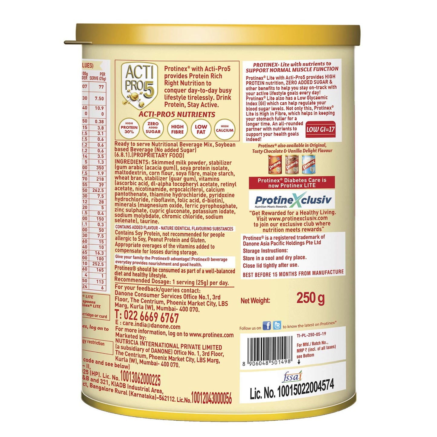 Protinex Lite - 250 g Tin (Vanilla)