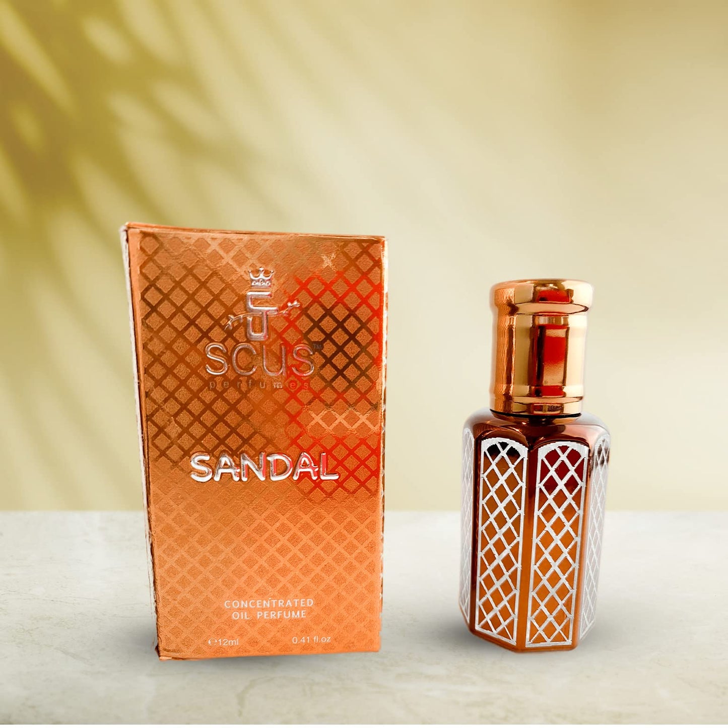 Sandal 12 ML Concentrated Fragrance (0.41 fl. oz.) - by SCUS Perfumes - Bath & Shower