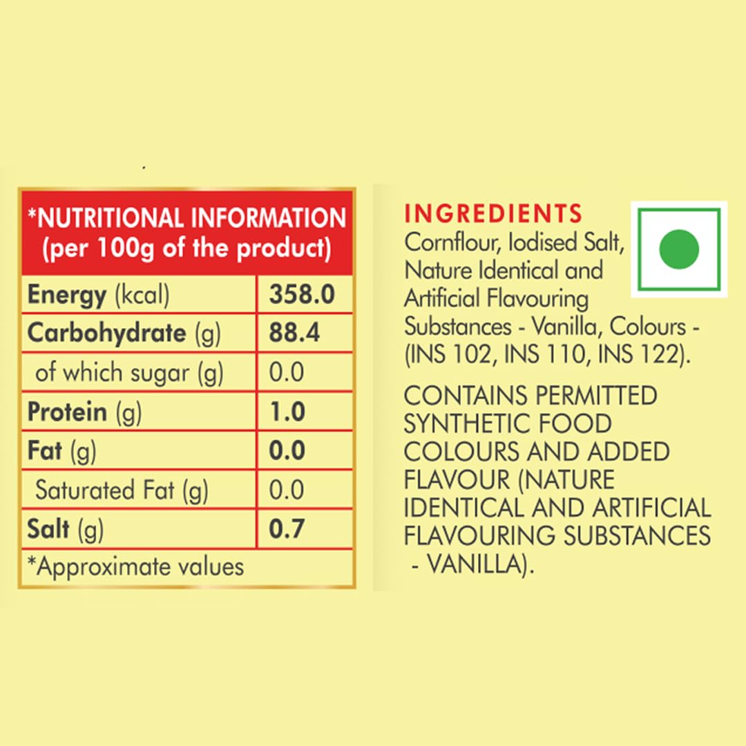Weikfield Custard Powder, Vanilla Flavour, 500g Carton