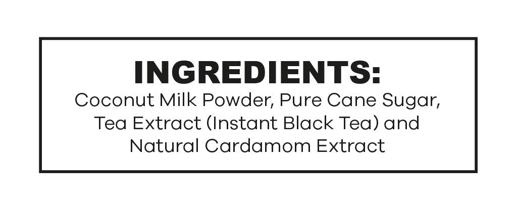 QuikTea Vegan Cardamom Instant Chai Tea Latte - 10 Count Single Box - Easy Ayurvedic Dairy Free Alternative