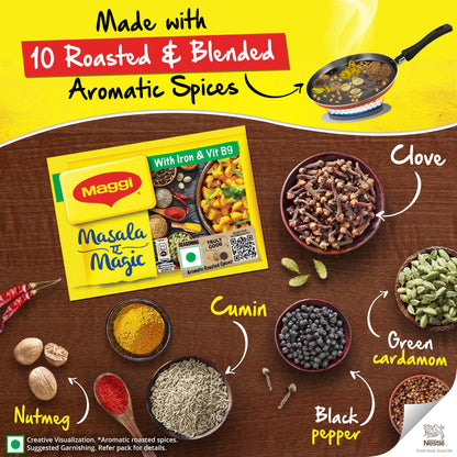 MAGGI Masala-ae-Magic Vegetable Masala, 72g Pouch (6g x 12 Sachets) | All in One Masala for Dry Vegetables, Paneer, Dal & More