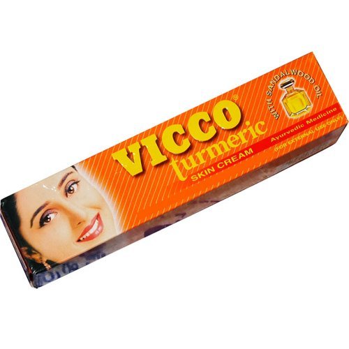 Vicco Turmeric Skin Care Cream Blemish Scar Boils Pimples Acne Burns Infection (70g) by Vicco Labs