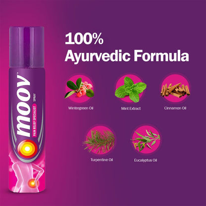MOOV Pain Relief Spray 80 Gram - Ayurveda & Vitamins