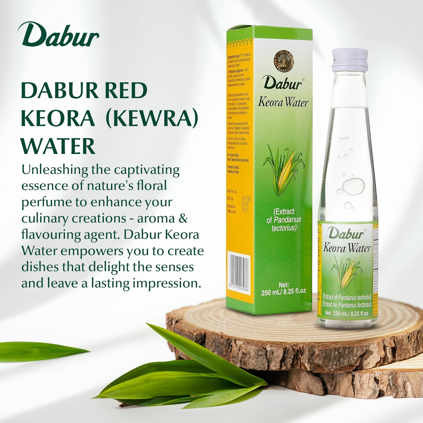 Dabur Keora (Kewra) Water - Unleashing the Captivating Essence of Nature's Floral Perfume to Enhance Your Culinary Creations