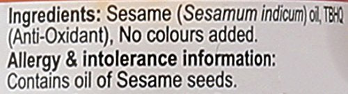 Dabur Sesame Oil for Vegan Cooking, Natural Extract of Sesame Seed, Edible Vegetable Oil for Flavoring Enhancement, Oriental Cooking, Grilling, Baking, Sauting, Roasting and Healthy Frying, (500 ml)