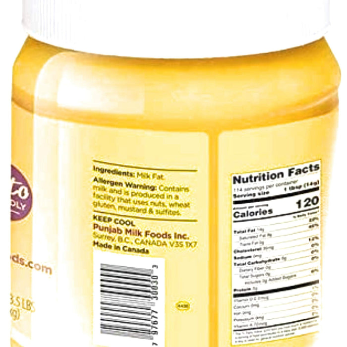 Nanak Pure Desi Ghee, Clarified Butter, 56-Ounce Jar - PACK OF 4