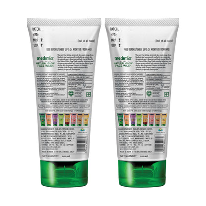 Medimix Ayurvedic Natural Glow Face Wash, 100ml (Pack of 2)