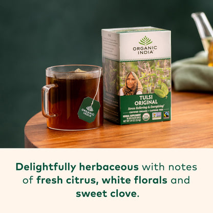 Tulsi Original -Organic India 18 infusion bags - Food / Masala / Dal