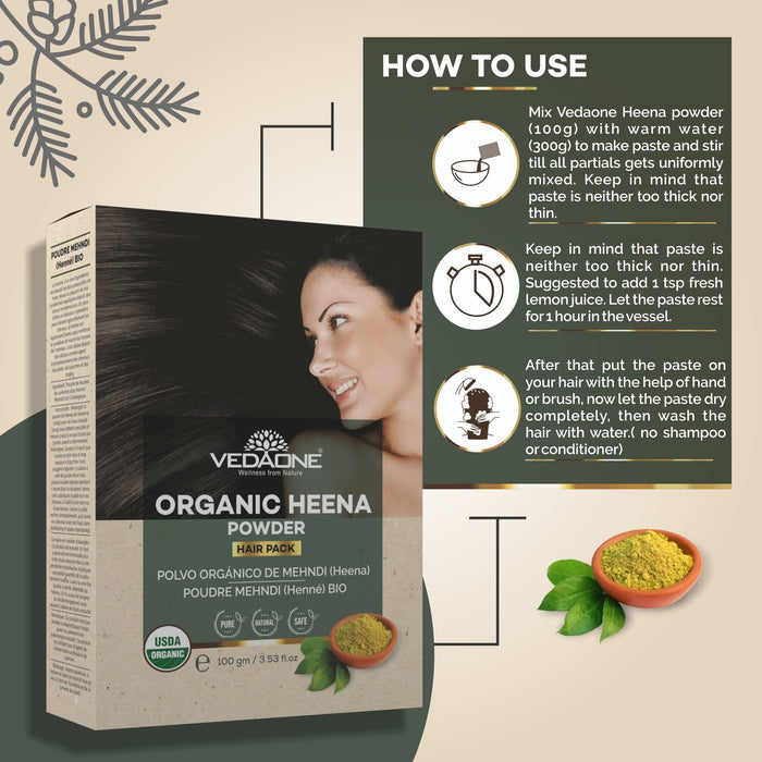 Vedaone Organic Heena Hair Powder 100gm