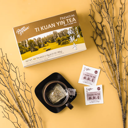 Prince of Peace Premium Ti Kuan Yin Tea, 100 Tea Bags Ti Kuan Yin Prince of Peace Tea Ti Kuan Yin Tea Bags Oolong Tea Prince of Peace Premium Tea Bags