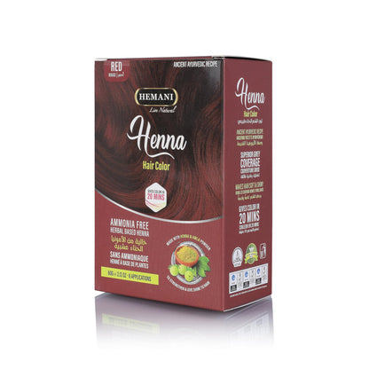 HEMANI Hair Henna Color 2.12 OZ (60g) 6 Applications, Colors in 20 Minutes - Ammonia Free - Herbal Based Henna (Red)