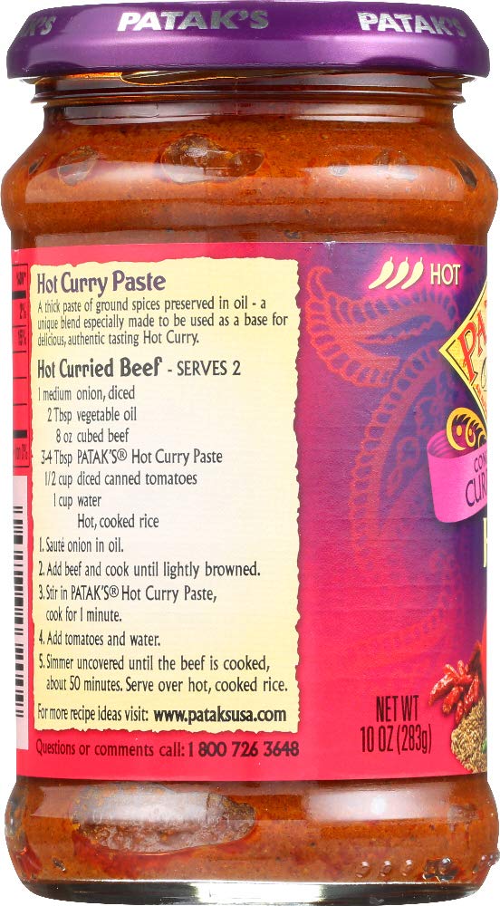 Patak's Hot Curry Paste 10 oz - Pickles & Paste