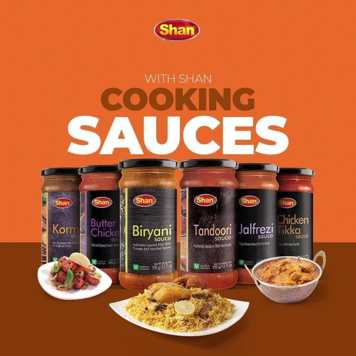 Shan Biryani Cooking Sauce 12.3oz (350g) - Simmer Sauce for Tasty Meat Layered Pilaf - Easy to Cook Delicious Meal at Home - Suitable for Vegetarians