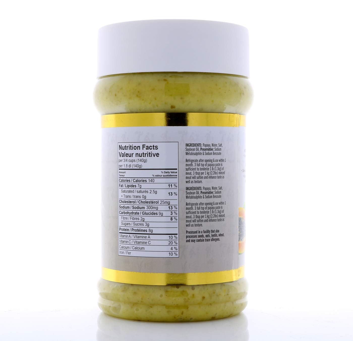 HEMANI Fresh Raw Green Papaya Paste 26.5 OZ (750g) - Natural Meat Tenderizer for Cooking & Marinade | PREMIUM QUALITY