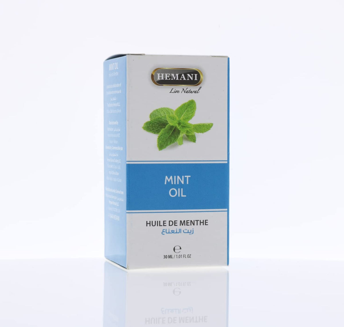 HEMANI Mint Oil 30mL (1 OZ) - Edible Food Grade Oil - Internal & External Use