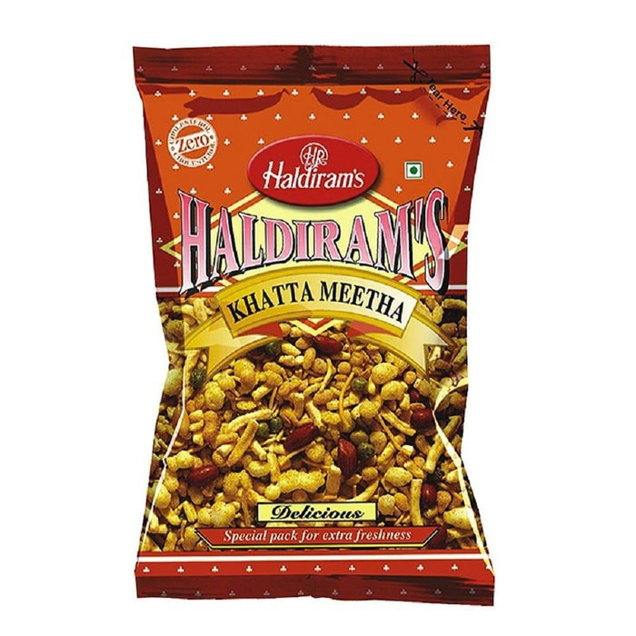 Haldiram's Snack Khatta Meetha, 14oz (400gm) (2 Pack) Indian Grocery Snack Food