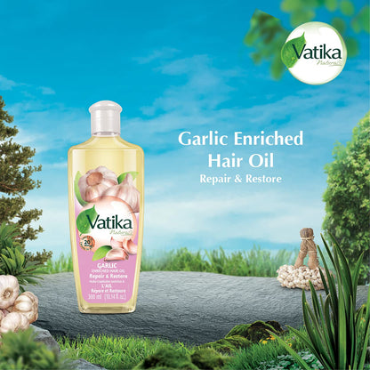 Vatika Naturals Garlic Enriched Hair Oil 300 ml - Indian Hair Products