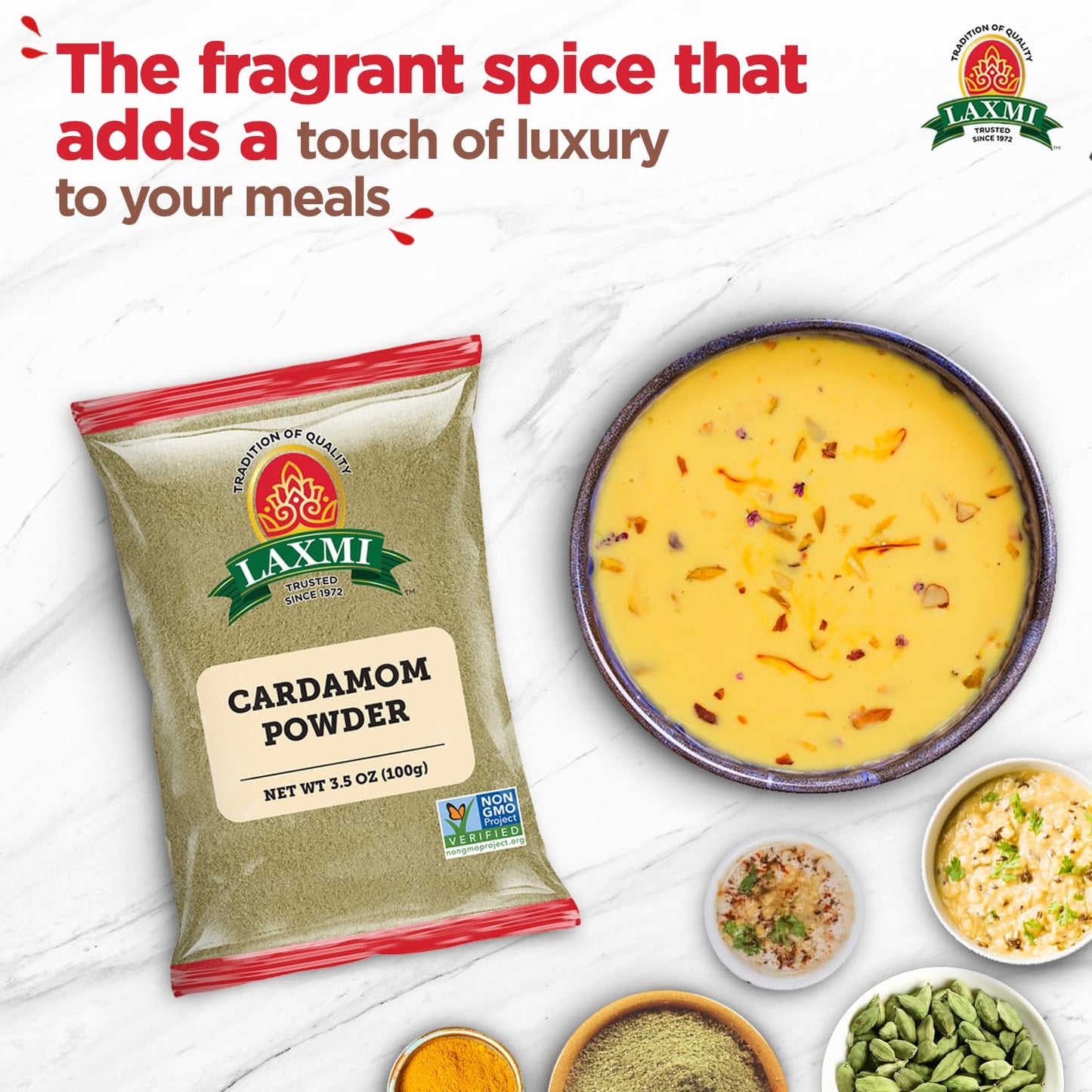 Laxmi Cardamom Powder 3.5 Oz - Indian Spices