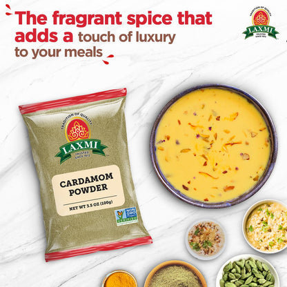 Laxmi Cardamom Powder 3.5 Oz - Indian Spices