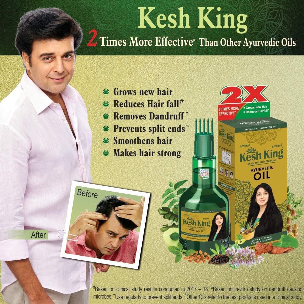 Kesh King Herbal Ayurvedic Hair Oil For Hair Growth 300ml - 1 Pack
