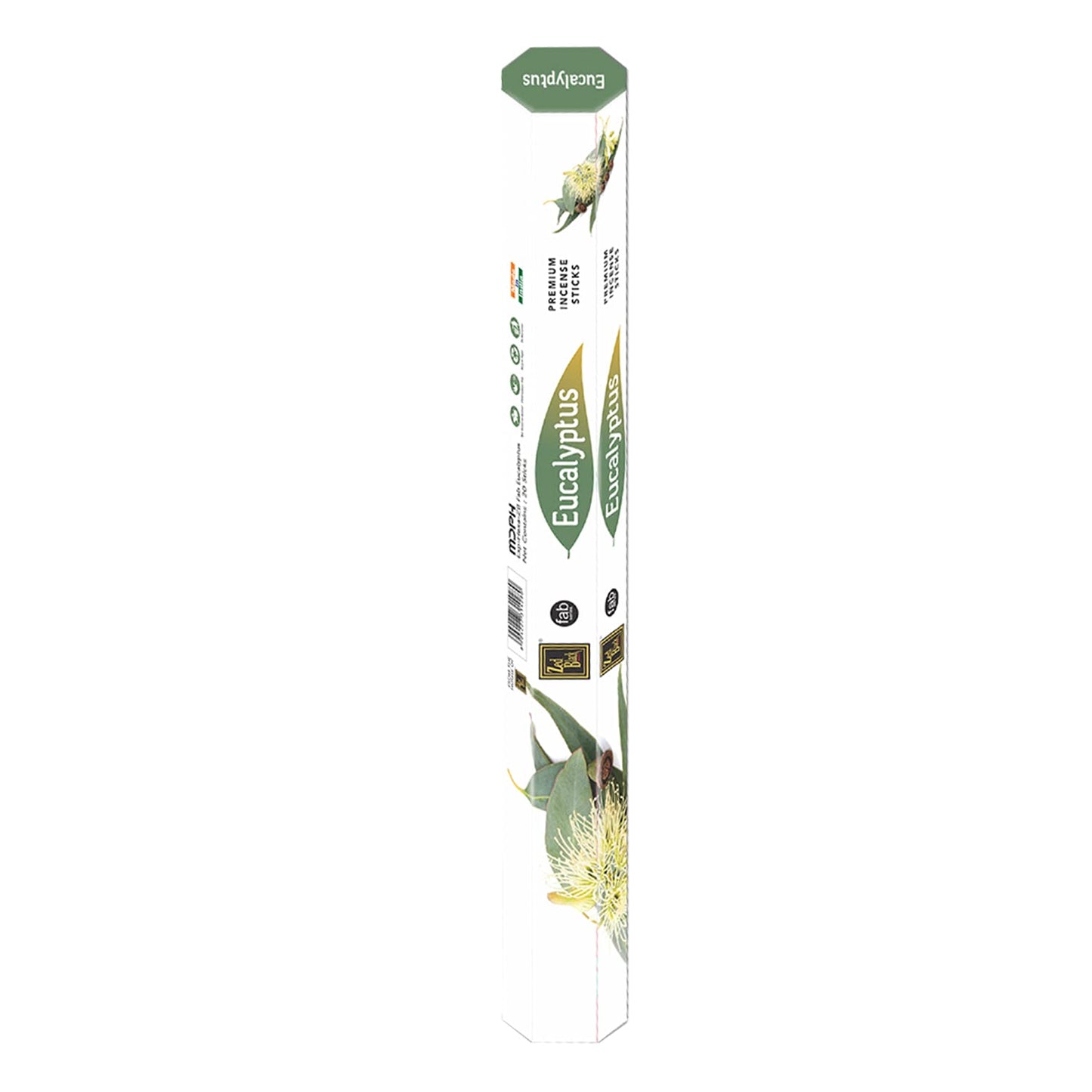 ZED BLACK Premium Eucalyptus Natural Incense Sticks - 20 Sticks Per Box & 6 Boxes Inside (Total 120 Sticks) - Use It at Home or Workplace Alluring Aroma Sticks