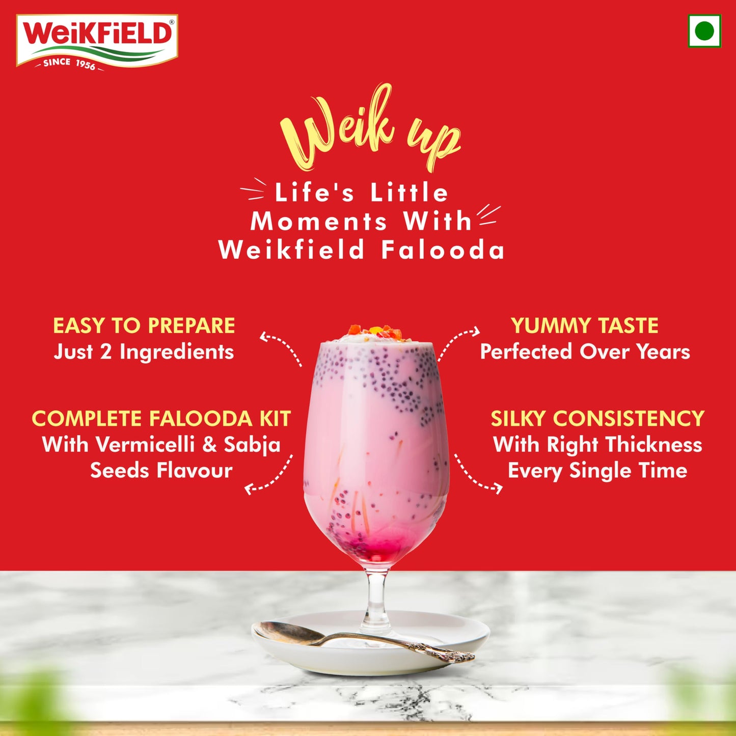 Weikfield Falooda Mix-rose 200 gms - Food / Masala / Dal
