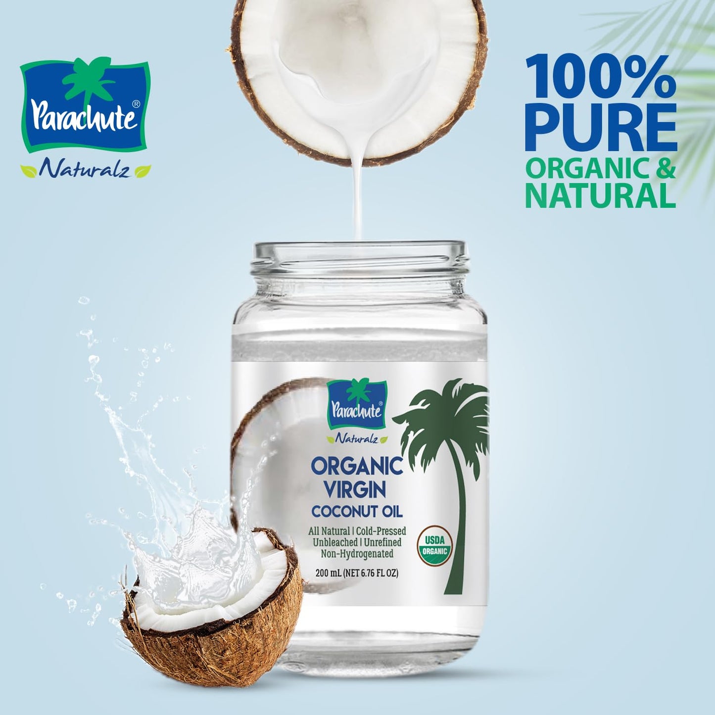 Patachute Organic Virgin Coconut Oil 200 ml - Food / Masala / Dal