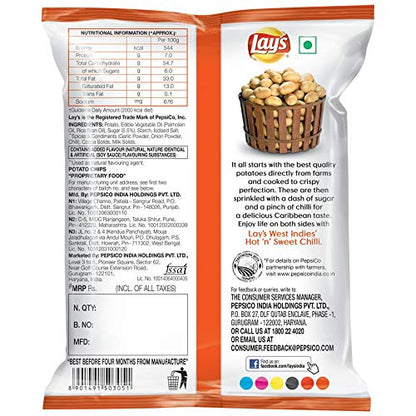 Lay's Lays West Indies' Hot N' Sweet Chilli Chips 28 Gram