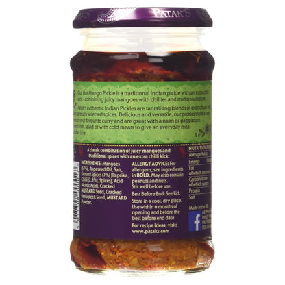Patak's Hot Mango Pickle 10 oz - Indian Pickles