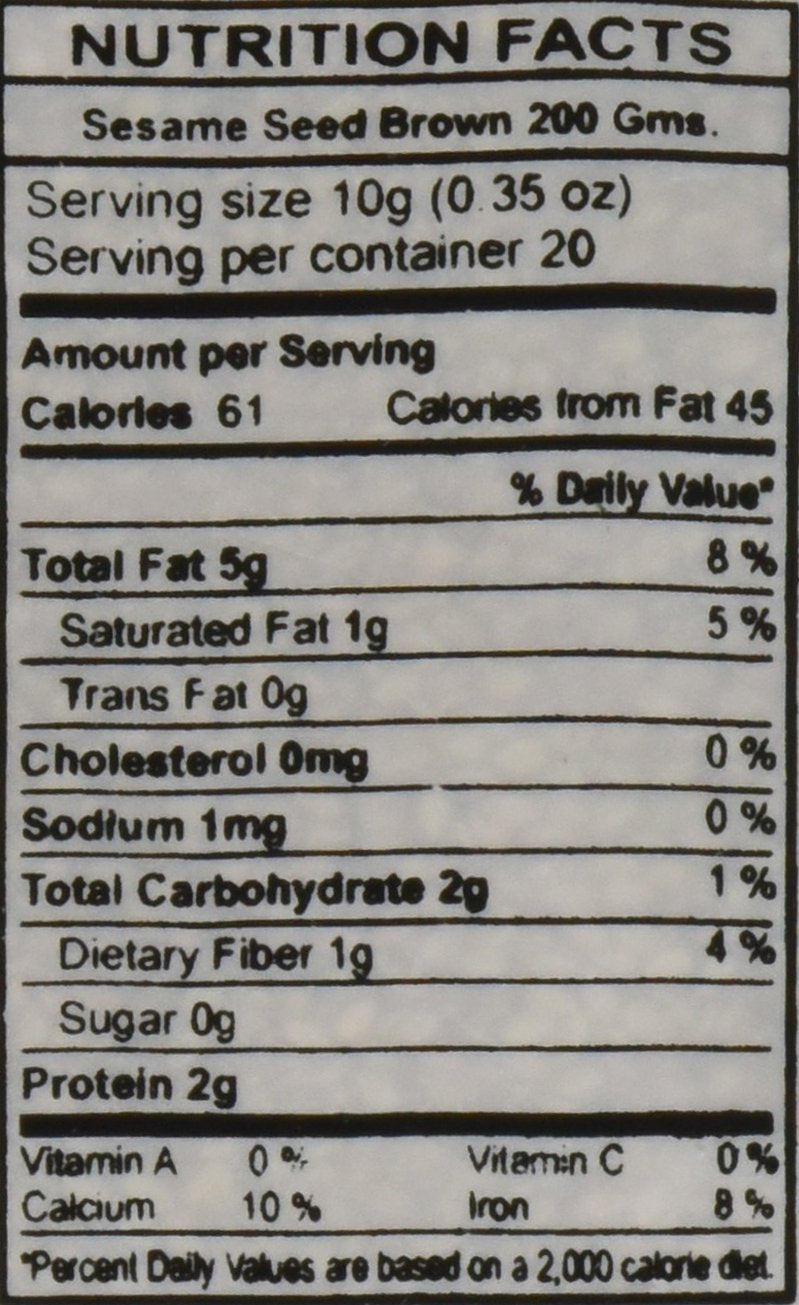 Swad Sesame Seeds Brown 7 Oz - Food / Masala / Dal