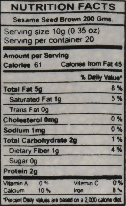 Swad Sesame Seeds Brown 7 Oz - Food / Masala / Dal