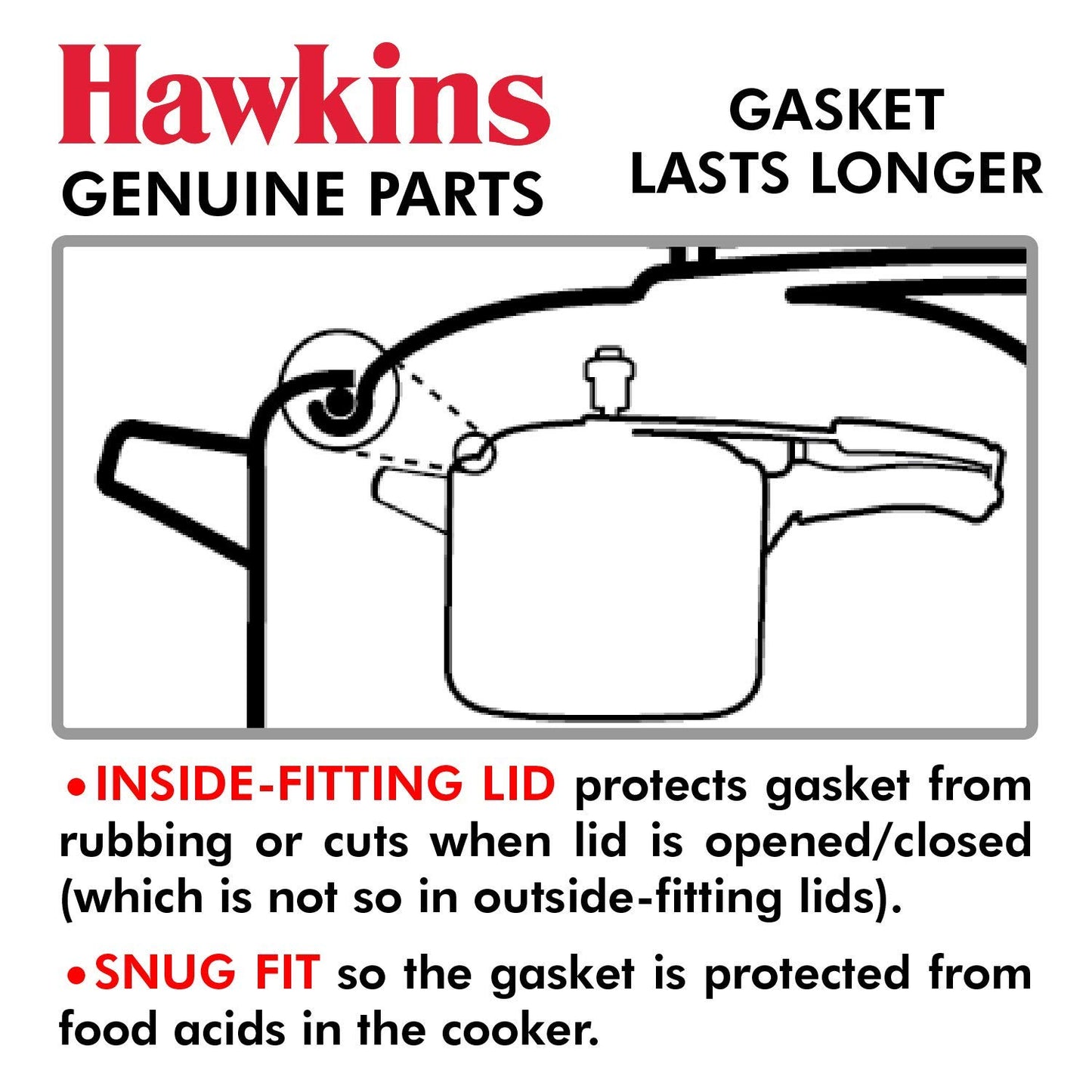 Hawkins A10-09 Gasket Sealing Ring for Pressure Cookers, 2 to 4-Liter