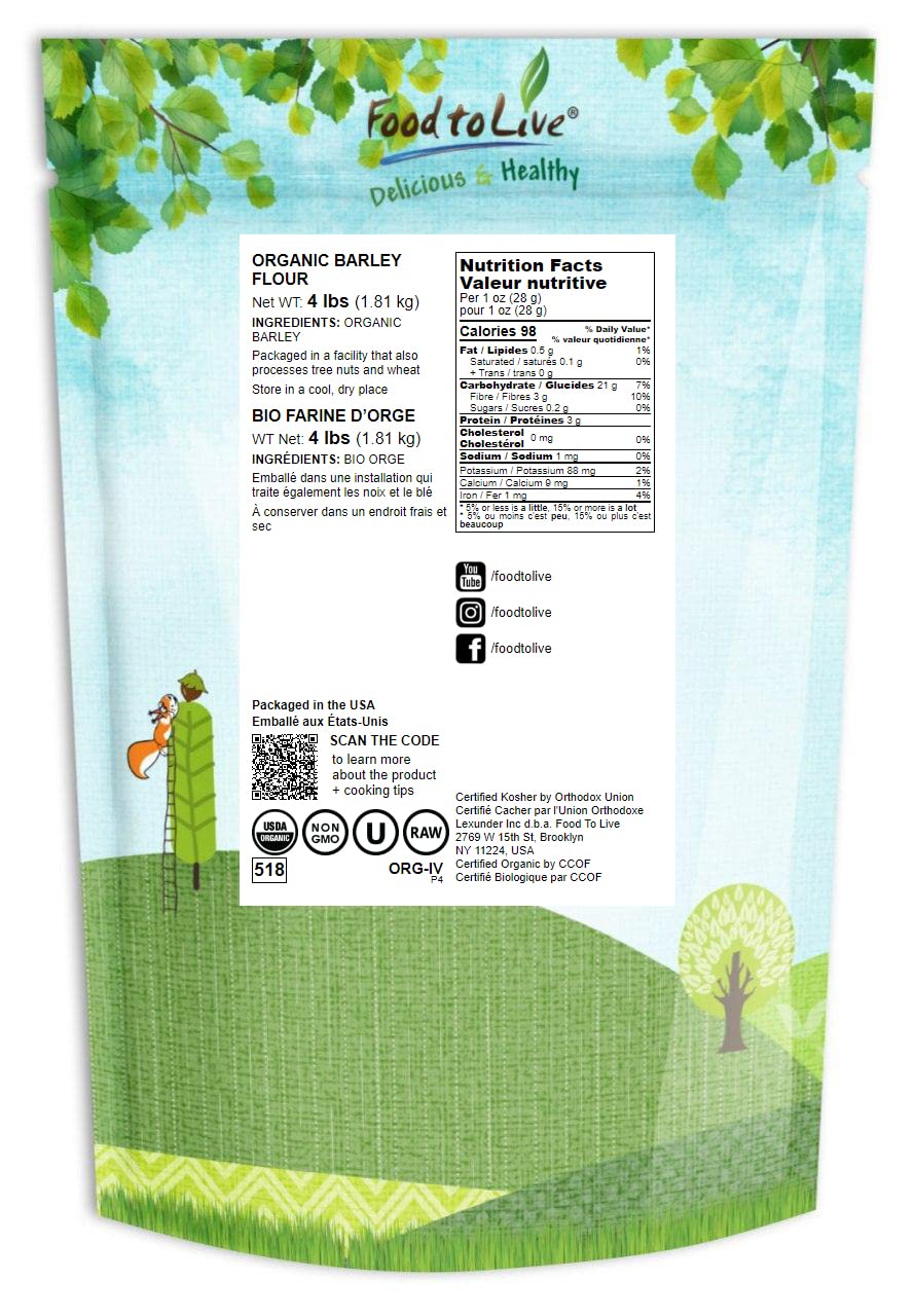 Real Barley Flour 2 lb - Gourmet Indian Good