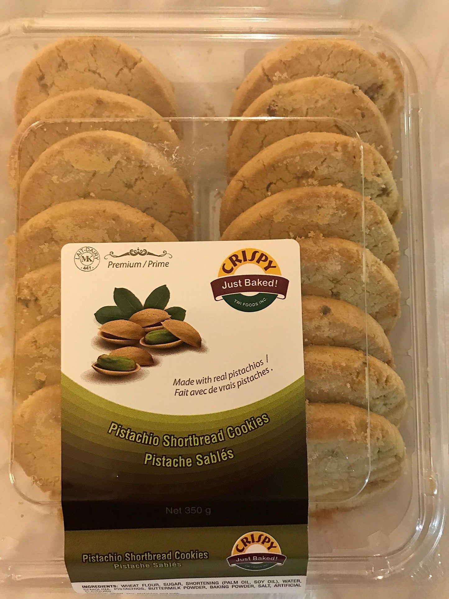 Crispy Just Baked Pistachio Shortbread Cookies